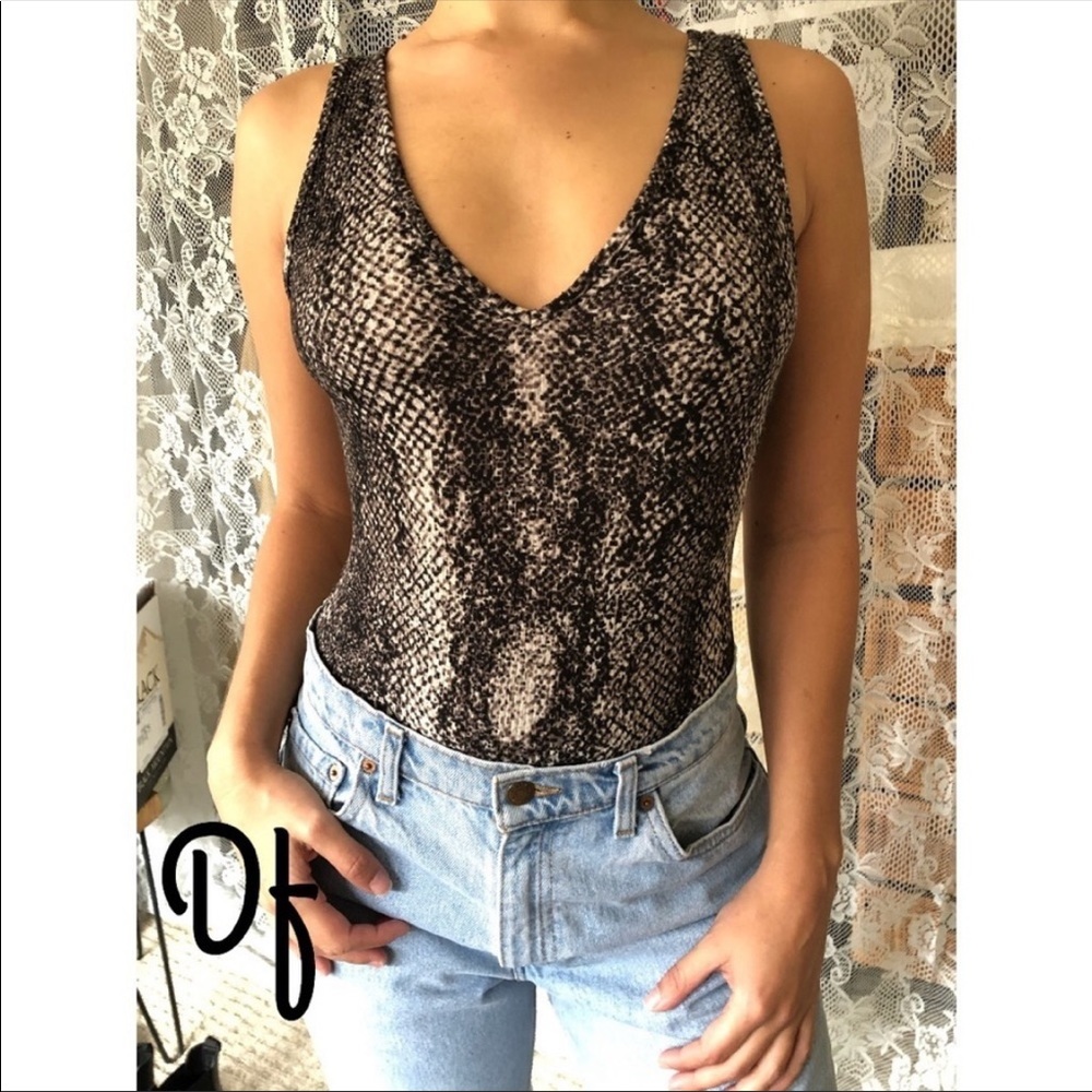 Abound snakeskin bodysuit